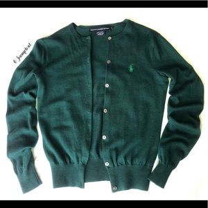 POLO Ralph Lauren Sport Crew Hunter Green Cardigan